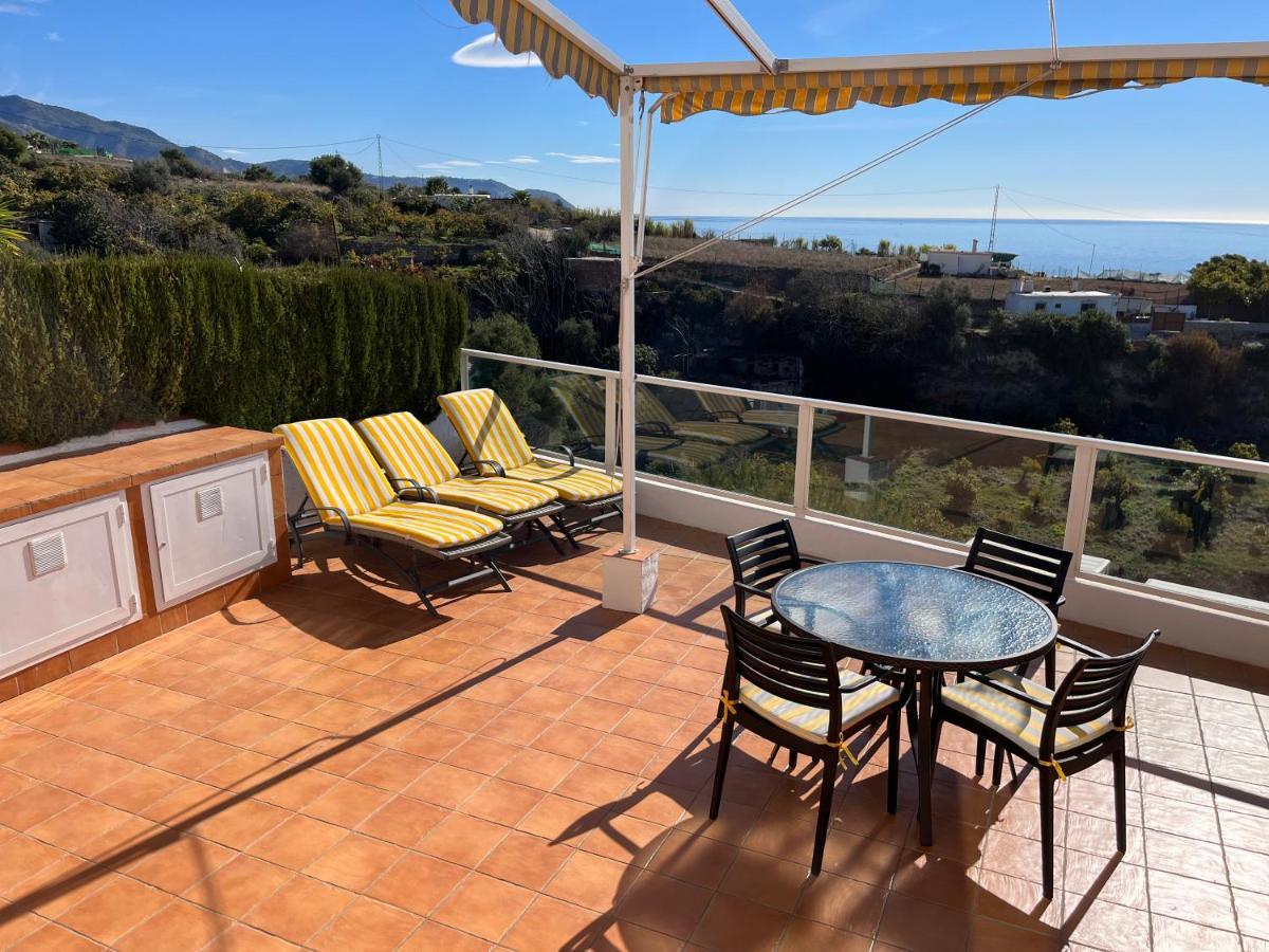 Delightful Burriana House With Magnificent Beach & Sea Views. Nerja Esterno foto